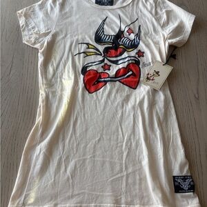 Women’s Sailor Jerry T-shirt. Size X Large, Color is Off White / Cream